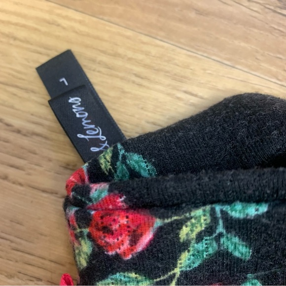 For Love and Lemons Pointelle Long Sleeve Pants Pajama Floral Rose set - Picture 10 of 16